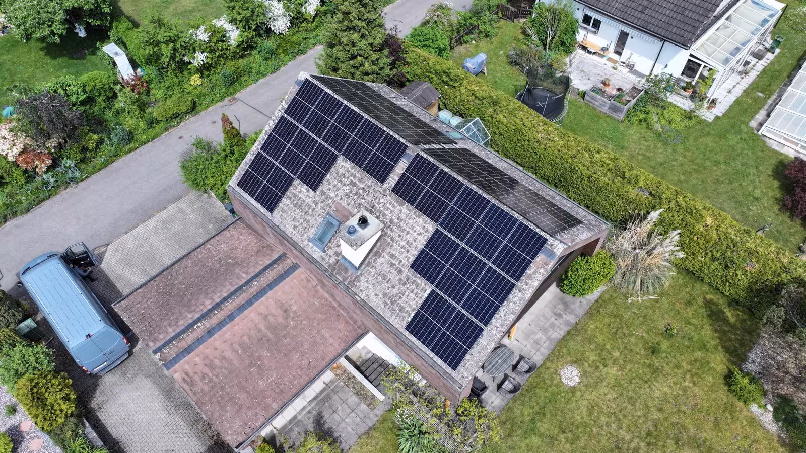 Haus mit Photovoltaik-Anlage